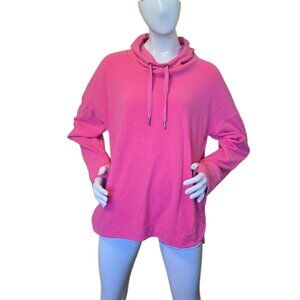 SWEATY BETTY Pink Escape Luxe Fleece Hoodie 12/XL